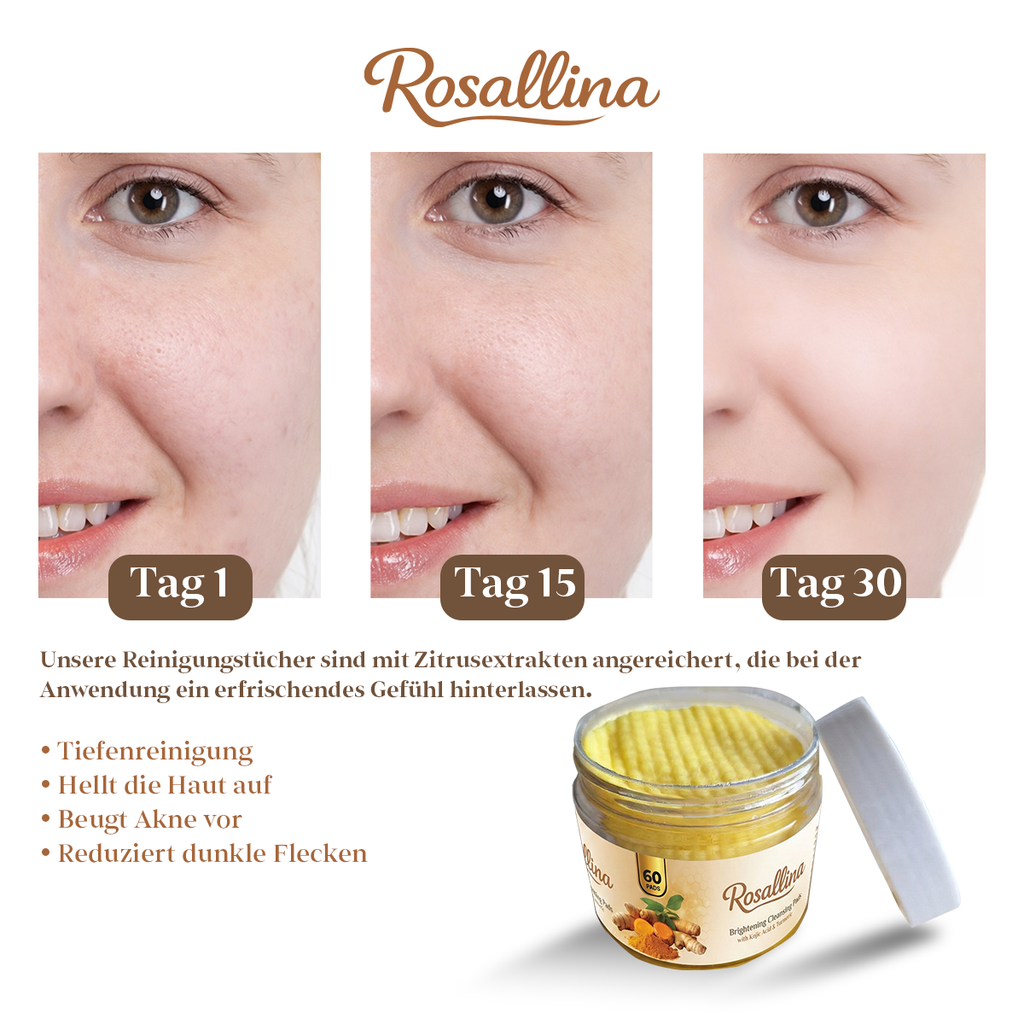 Rosallina Kojic Acid Exfoliating Pads – 60 Count