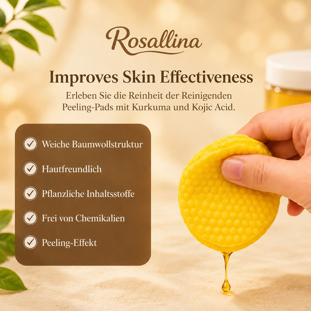 Rosallina Kojic Acid Exfoliating Pads – 60 Count