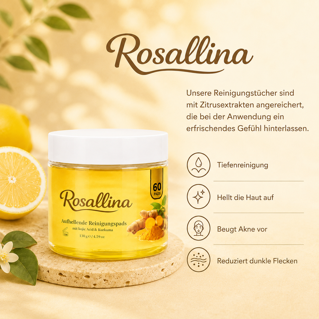 Rosallina Kojic Acid Exfoliating Pads – 60 Count