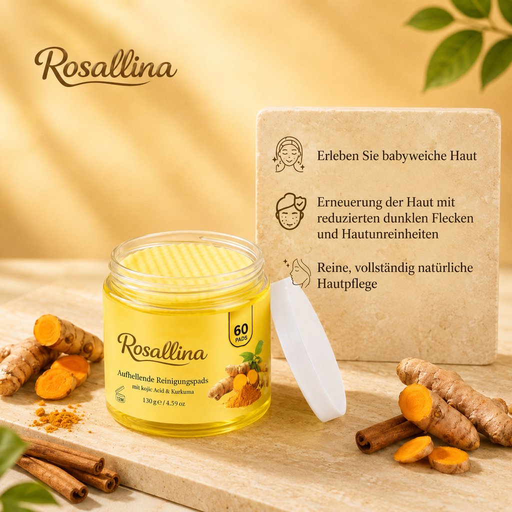 Rosallina Kojic Acid Exfoliating Pads – 60 Count